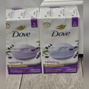 Lot Of 12 Dove Relaxing Beauty Bar with Lavender and Chamomile. 12 Bars X 106gr
